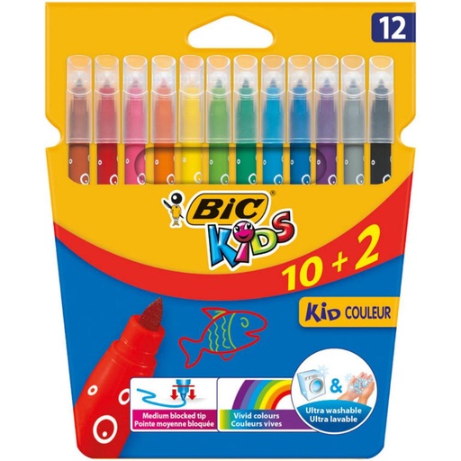 [118803] ROTULADOR BIC KID 12 COLORES