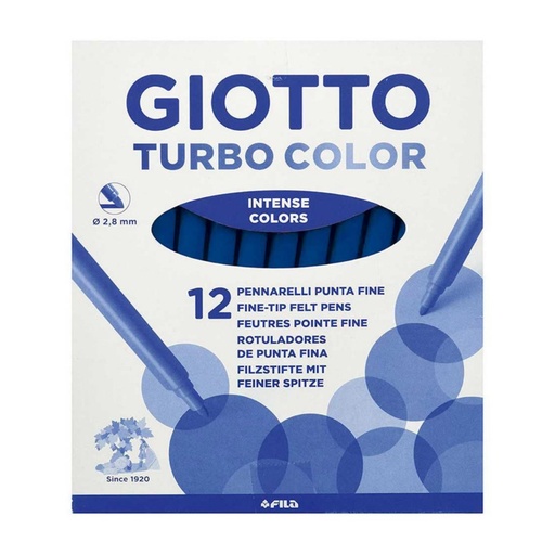 [649254] ROTULADOR GIOTTO TURBO COLOR UNICOLOR AZUL ULTRAMAR 12 UDS 