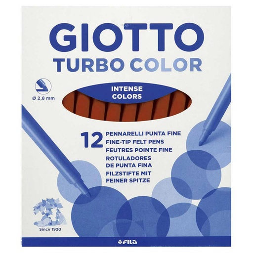 [649249] ROTULADOR GIOTTO TURBO COLOR UNICOLOR MARRON OSCURO 12 UDS 