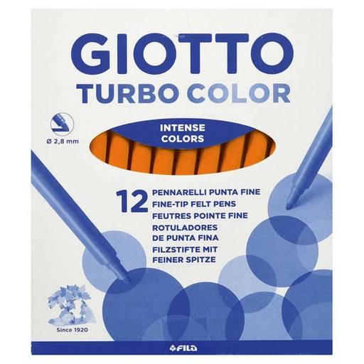 [649243] ROTULADOR GIOTTO TURBO COLOR UNICOLOR NARANJA 12 UDS 