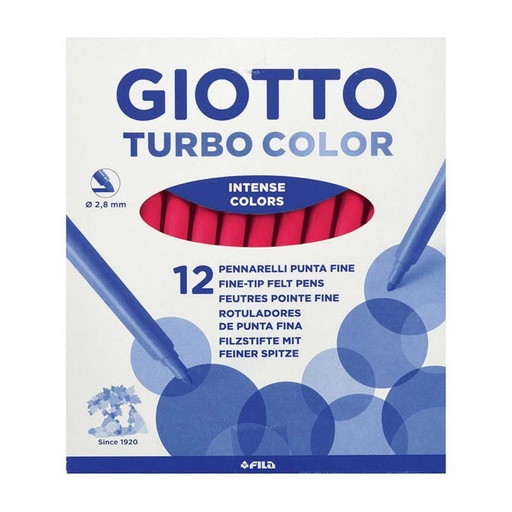 [649247] ROTULADOR GIOTTO TURBO COLOR UNICOLOR ROJO 12 UDS 