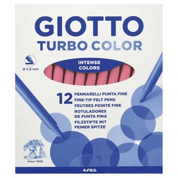 ROTULADOR GIOTTO TURBO COLOR UNICOLOR ROSA 12 UDS 
