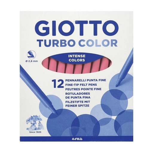 [649245] ROTULADOR GIOTTO TURBO COLOR UNICOLOR ROSA 12 UDS 