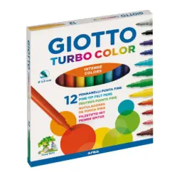 ROTULADOR GIOTTO TURBO COLOR ESTUCHE 12 COLORES