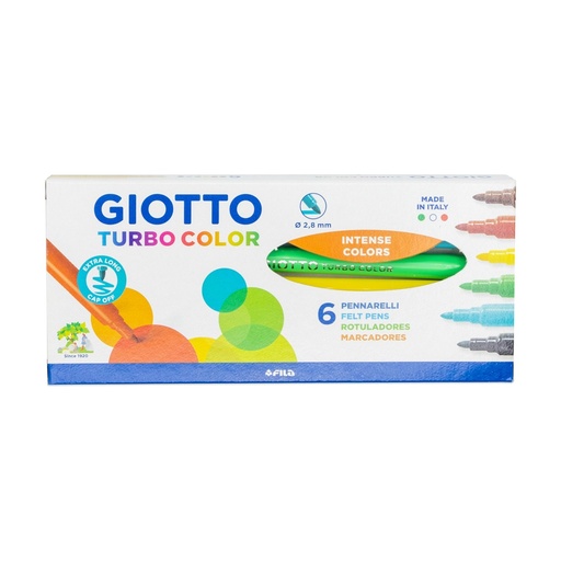 [650318] ROTULADOR GIOTTO TURBO COLOR ESTUCHE 6 COLORES