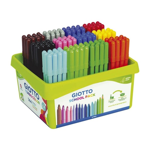 [649409] ROTULADOR GIOTTO TURBO COLOR SCHOOL PACK 144 ROTULADORES