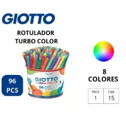 ROTULADOR GIOTTO TURBO COLOR BOTE DE 96 UNIDADES