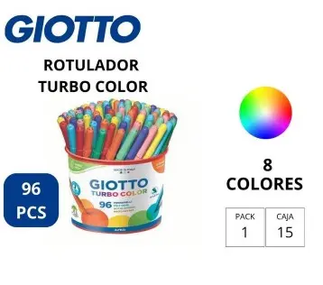 [120430] ROTULADOR GIOTTO TURBO COLOR BOTE DE 96 UNIDADES