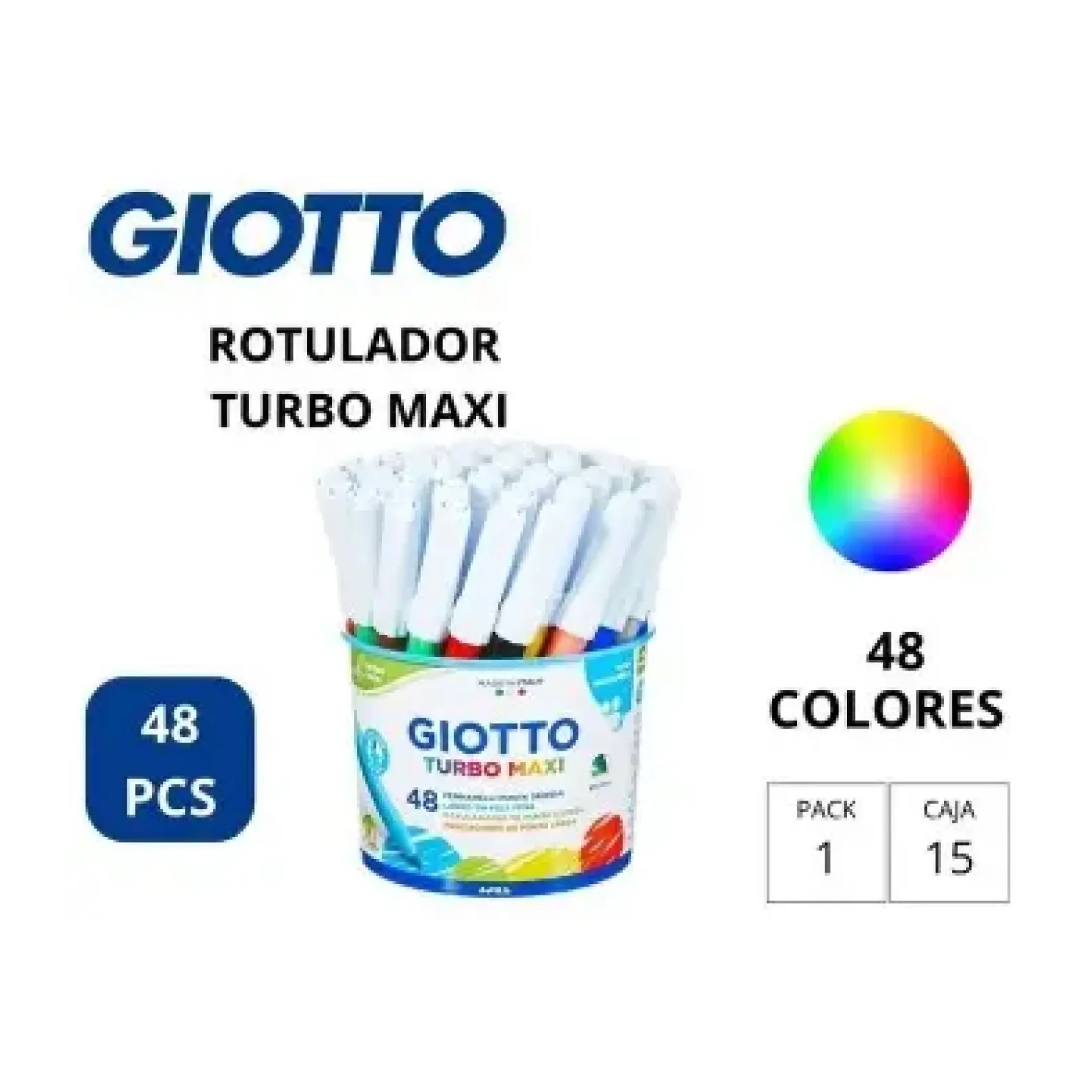 [650487] ROTULADOR GIOTTO TURBO MAXI BOTE 48 ROTULADORES
