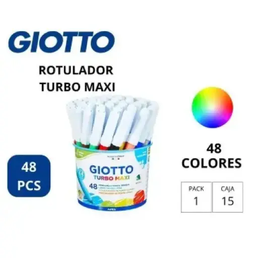 [650487] ROTULADOR GIOTTO TURBO MAXI BOTE 48 ROTULADORES