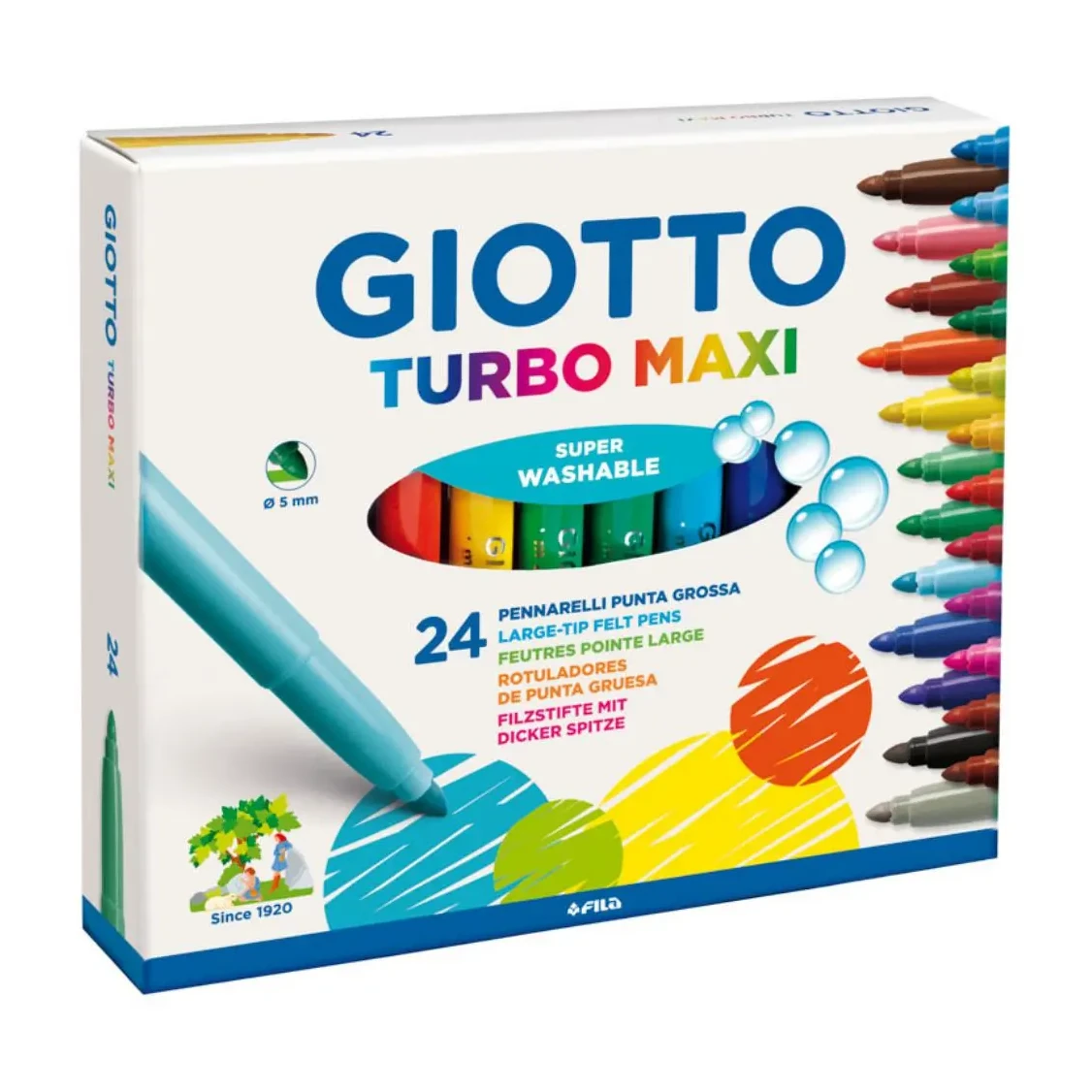 [649978] ROTULADOR GIOTTO TURBO MAXI CAJA 24 COLORES 