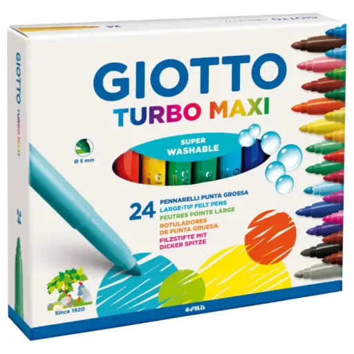 [649978] ROTULADOR GIOTTO TURBO MAXI CAJA 24 COLORES 
