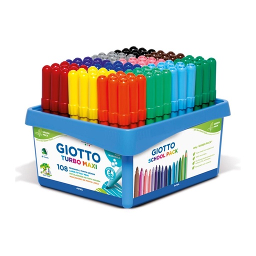 [649410] ROTULADOR GIOTTO TURBO MAXI SCHOOL PACK 108 ROTULADORES