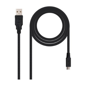 [170048] CABLE USB 2.0 A-M A MICRO USB B-M 0,8 METROS NEGRO