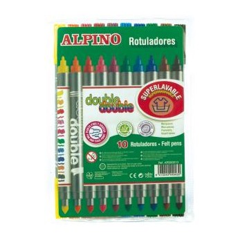 [650043] ROTULADORES ALPINO DOBLE PUNTA CAJA 12 COLORES