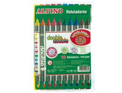 [650043] ROTULADORES ALPINO DOBLE PUNTA CAJA 12 COLORES