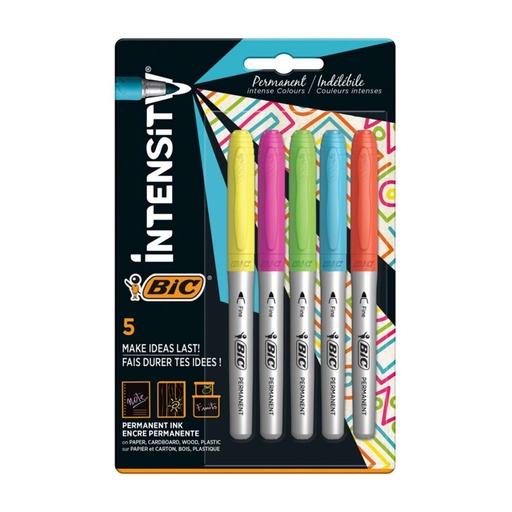 [081418] ROTULADORES BIC INTENSITY INTENSOS BLISTER DE 5 UNIDADES