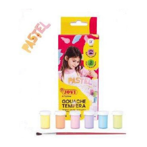 [650065] TÉMPERA JOVI 35ML JARRA 6 COLORES PASTEL
