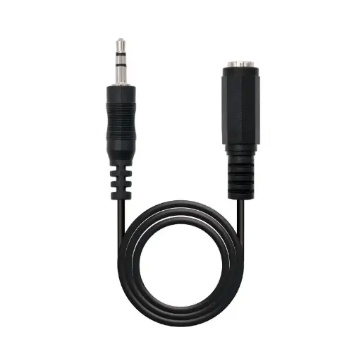 [825932] CABLE AUDIO JACK 3,5 MM MACHO A HEMBRA 3 METROS NEGRO