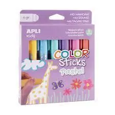 [825657] TEMPERA SOLIDA APLI PASTEL 6GR 6 UNIDADES