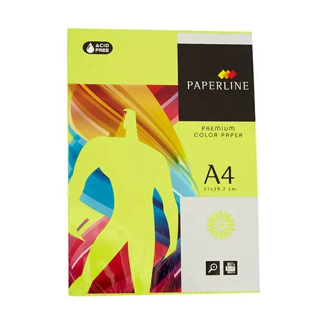 [826084] PAPEL A4 75G 500 HOJAS COLOR VERDE FLUOR