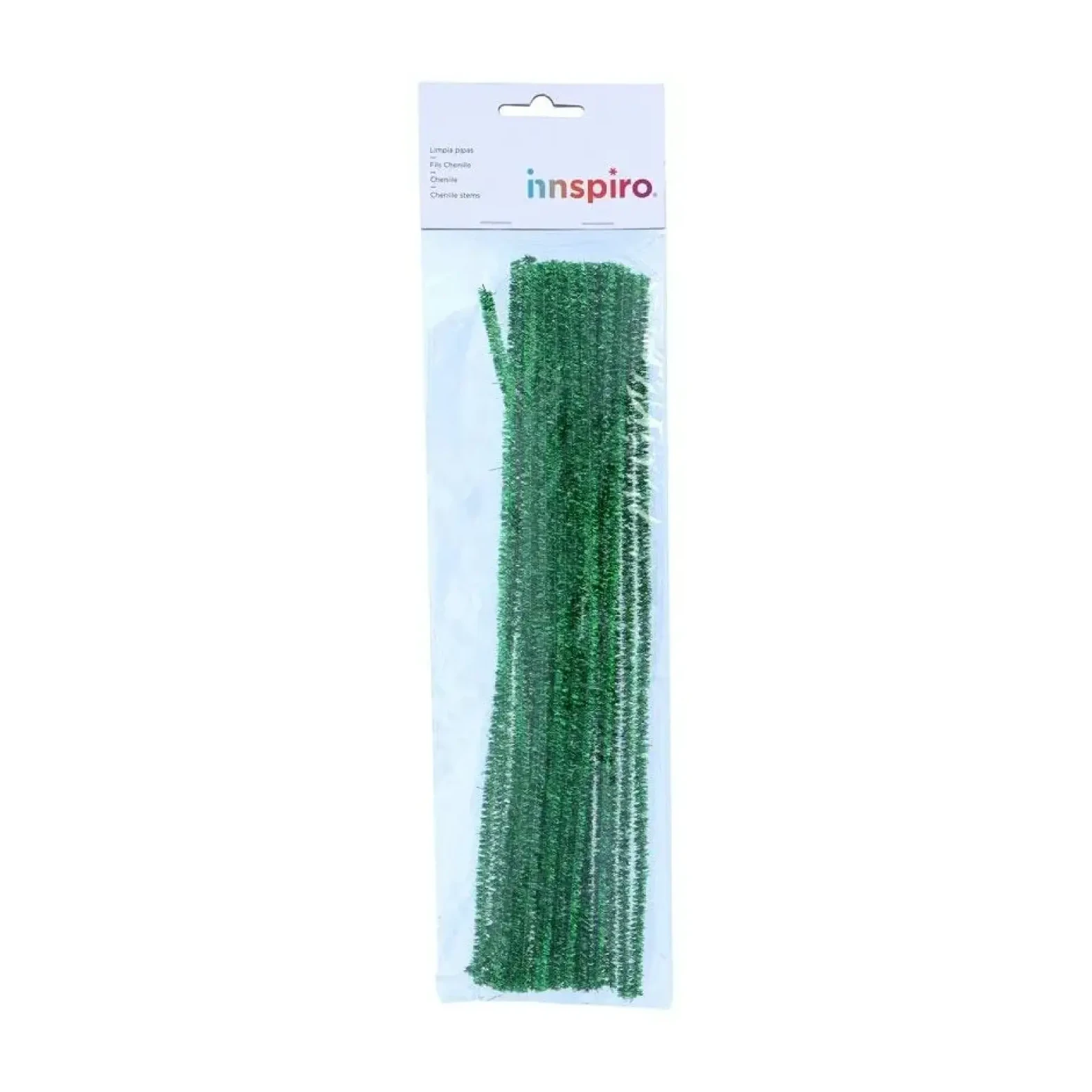 [825947] LIMPIAPIPAS CHENILLA METÁLICAS VERDE 6MM×30CM 25 UNIDADES