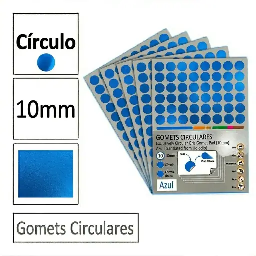 [825978] GOMETS CIRCULO PEQUEÑO Ø 10 MM AZUL