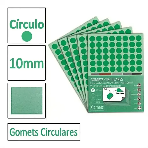 [825990] GOMETS CIRCULO PEQUEÑO Ø 10 MM VERDE