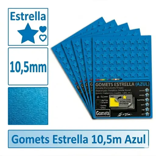 [826031] GOMETS ESTRELLA Ø 10,5 MM AZUL