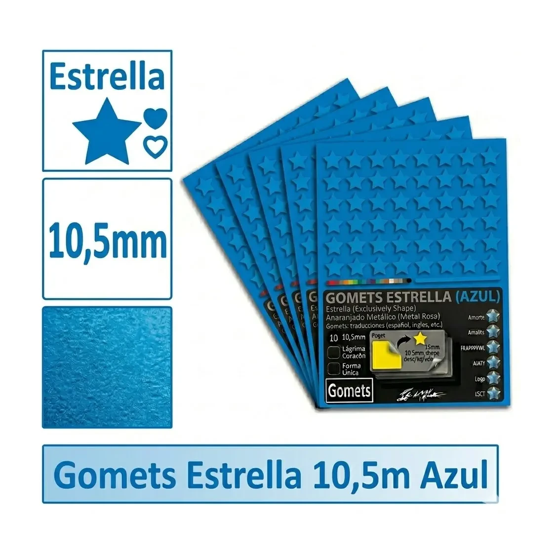 [826031] GOMETS ESTRELLA Ø 10,5 MM AZUL