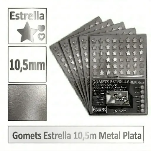 [826041] GOMETS ESTRELLA METAL XL PLATA