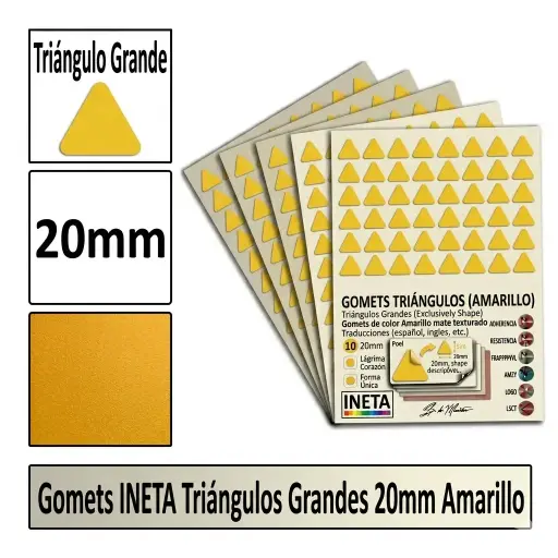 [826044] GOMETS TRIANGULO GRANDE Ø 20 MM AMARILLO