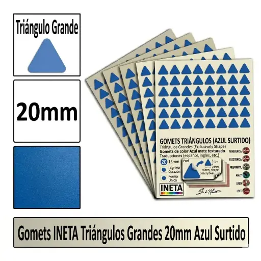 [826045] GOMETS TRIANGULO GRANDE Ø 20 MM AZUL