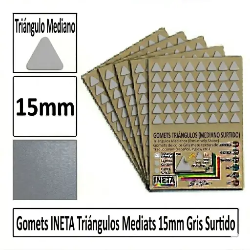 [826055] GOMETS TRIANGULO MEDIANO Ø 15 MM GRIS