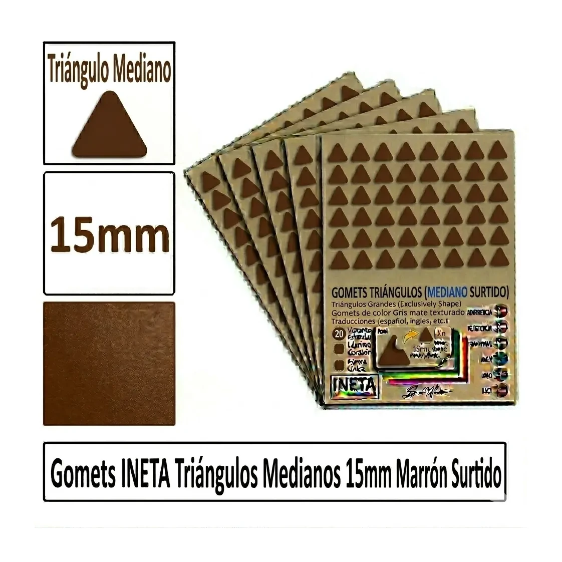 [826056] GOMETS TRIANGULO MEDIANO Ø 15 MM MARRON