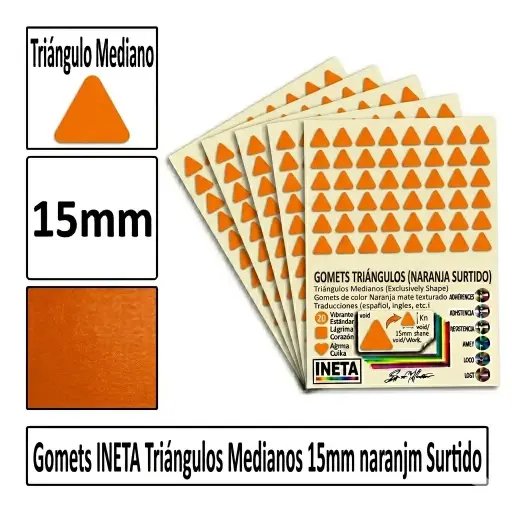 [826057] GOMETS TRIANGULO MEDIANO Ø 15 MM NARANJA