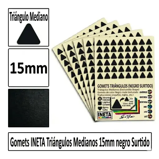[826058] GOMETS TRIANGULO MEDIANO Ø 15 MM NEGRO