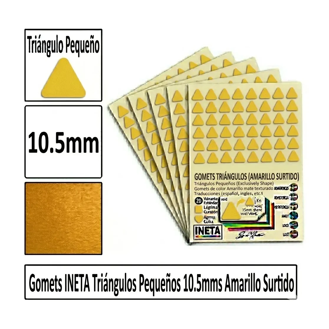 [826062] GOMETS TRIANGULO PEQUEÑO Ø 10,5 MM AMARILLO