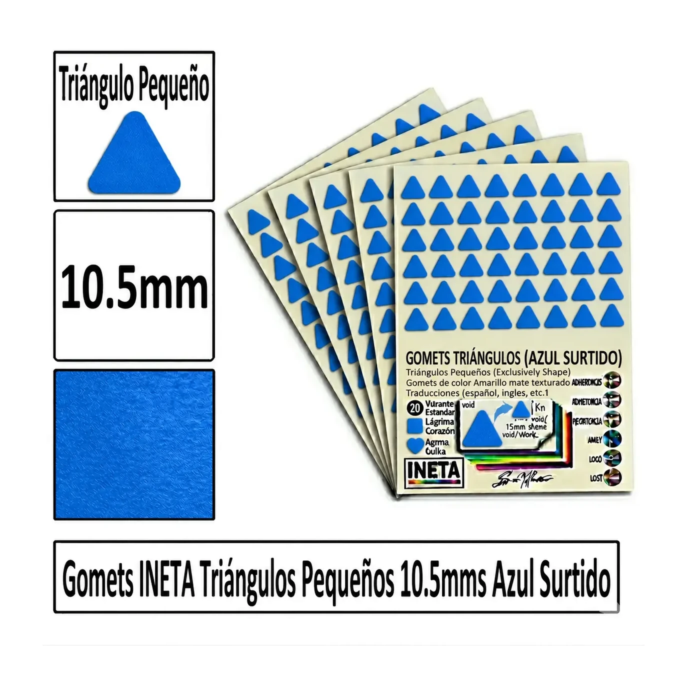 [826063] GOMETS TRIANGULO PEQUEÑO Ø 10,5 MM AZUL