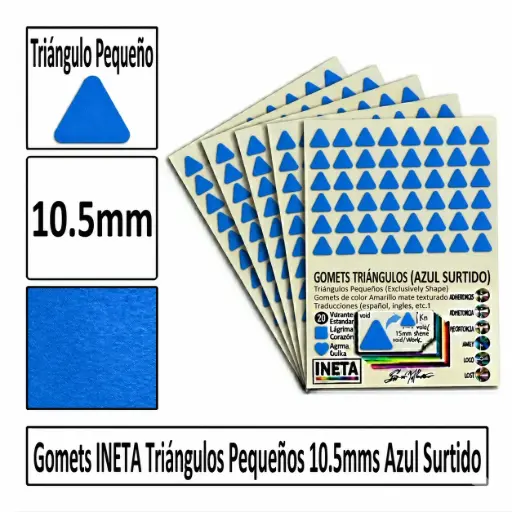 [826063] GOMETS TRIANGULO PEQUEÑO Ø 10,5 MM AZUL