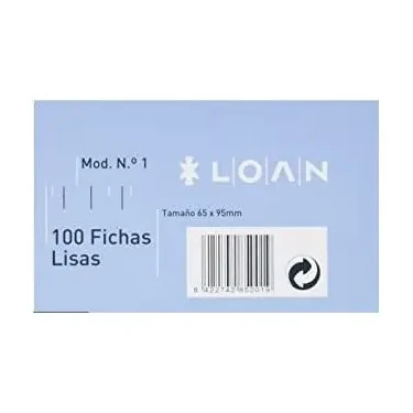 [180317] FICHAS RAYADAS LOAN 65 X 95 MM Nº1