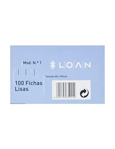 [180317] FICHAS RAYADAS LOAN 65 X 95 MM Nº1