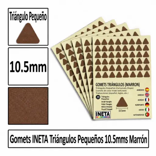 [826065] GOMETS TRIANGULO PEQUEÑO Ø 10,5 MM MARRON