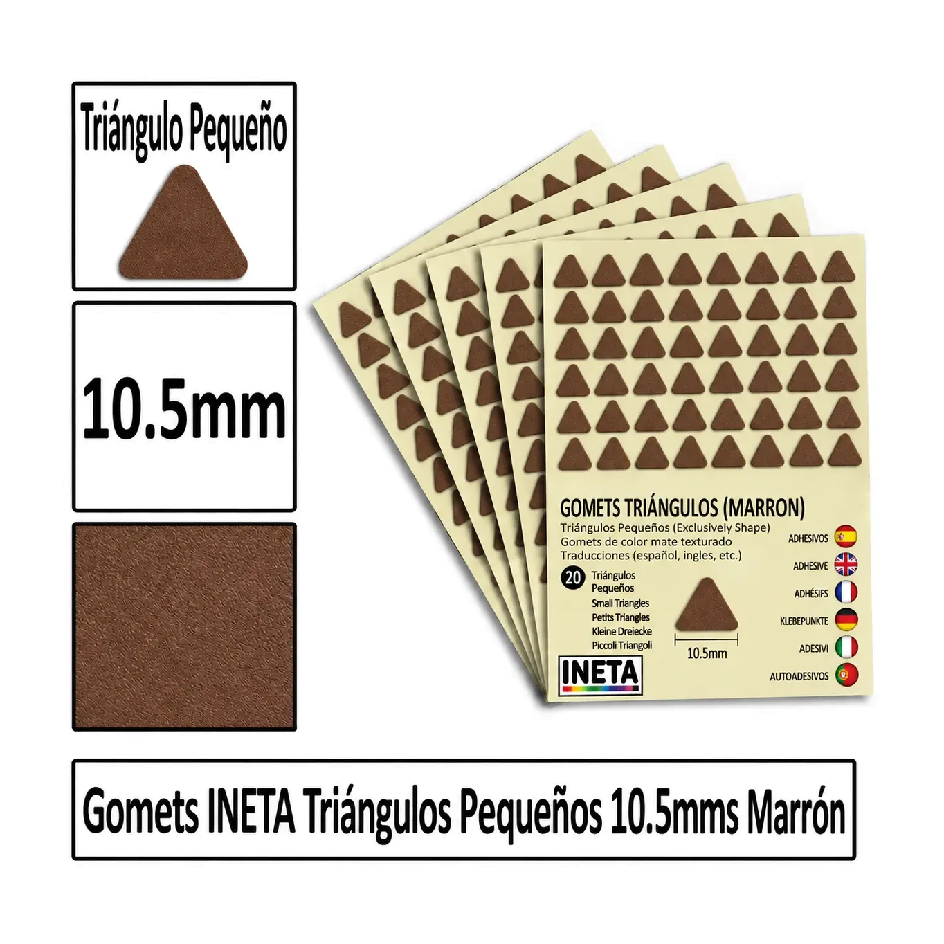[826065] GOMETS TRIANGULO PEQUEÑO Ø 10,5 MM MARRON