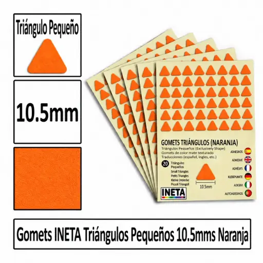 [826066] GOMETS TRIANGULO PEQUEÑO Ø 10,5 MM NARANJA