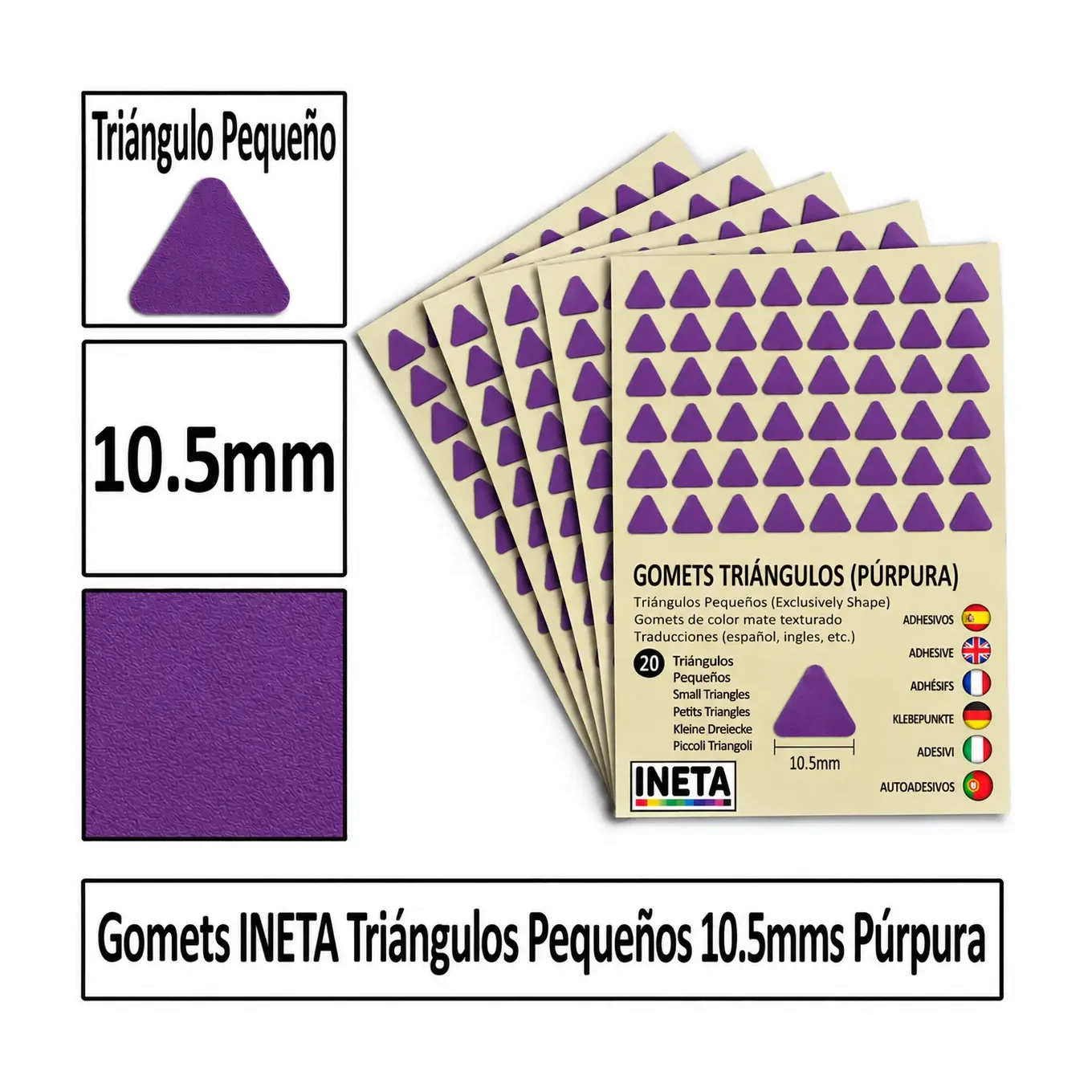 [826068] GOMETS TRIANGULO PEQUEÑO Ø 10,5 MM PURPURA