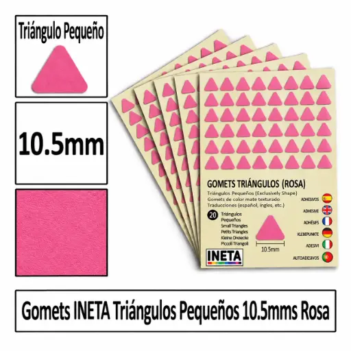 [826070] GOMETS TRIANGULO PEQUEÑO Ø 10,5 MM ROSA