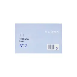 FICHAS RAYADAS LOAN 75 X 125 MM Nº2