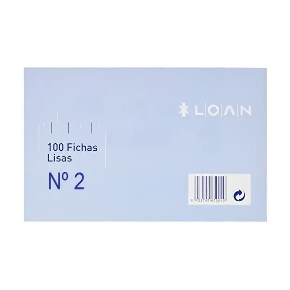 [180318] FICHAS RAYADAS LOAN 75 X 125 MM Nº2