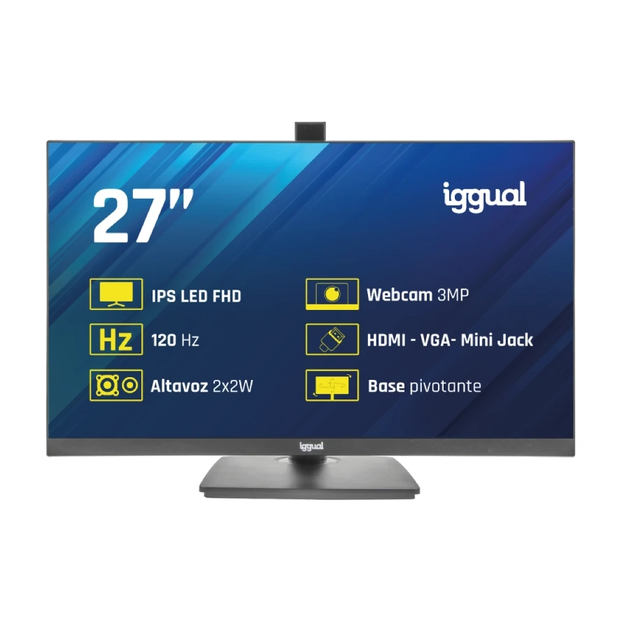 [826104] MONITOR IGGUAL 27" IPS FHD 100 HZ CON WEBCAM – ML27WC